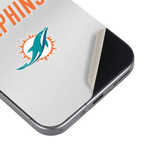 NFL Miami Dolphins White Striped Pixel 9 Pro XL Skin
